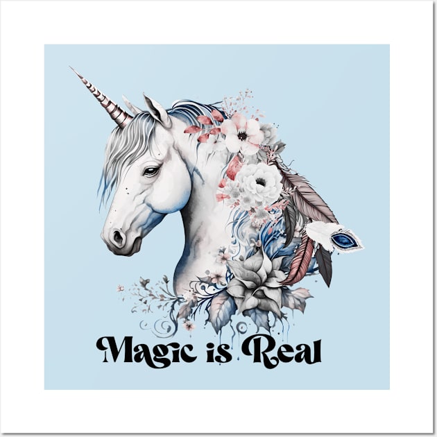 Unicorn - Magic Is Real Wall Art by KayBee Gift Shop